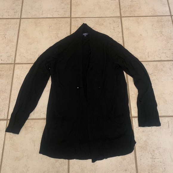 Reitmans Black Ribbed Knit Open Front Cardigan - XL/TG - Picture 2 of 10
